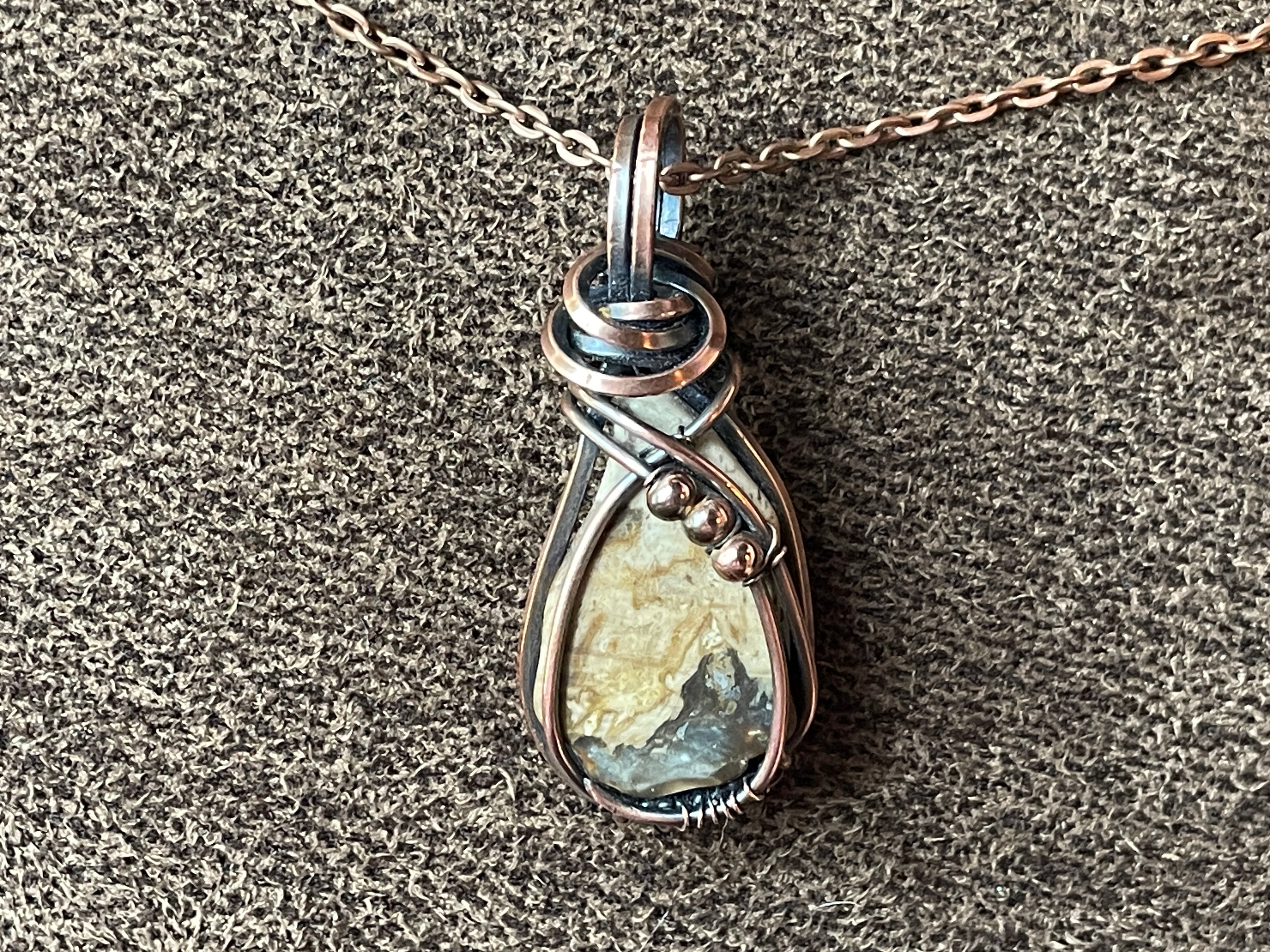 Tumbled Stone Wraps | Hand-Wrapped Copper Wire | Little Stone Raven