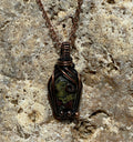 Coffin Shaped Pendants| Hand-Wrapped Copper Wire | Little Stone Raven