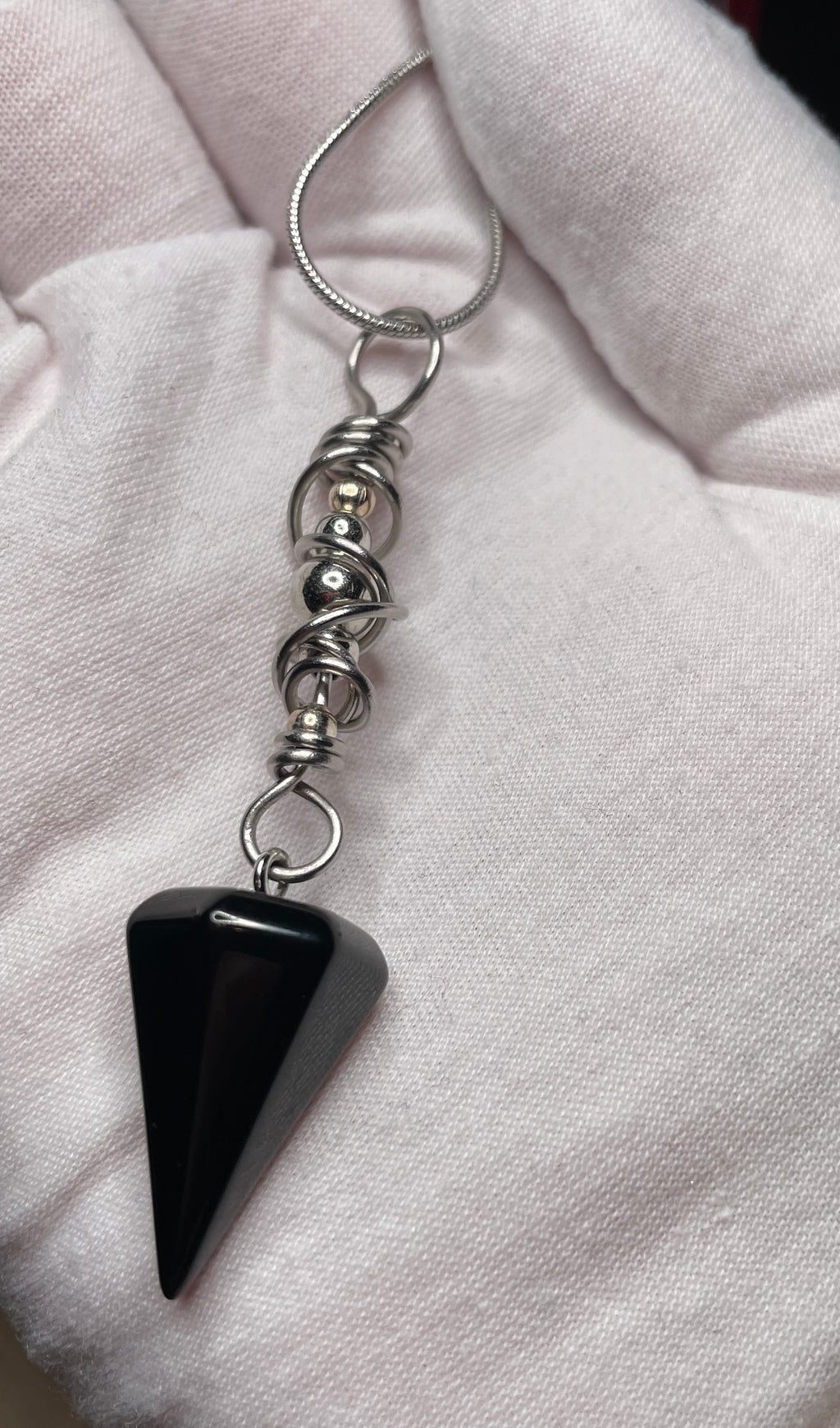 Pendulum Pendants | Hand-Wrapped Copper Wire | Little Stone Raven