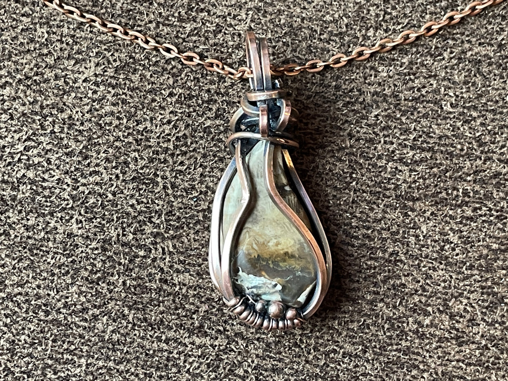 Tumbled Stone Wraps | Hand-Wrapped Copper Wire | Little Stone Raven
