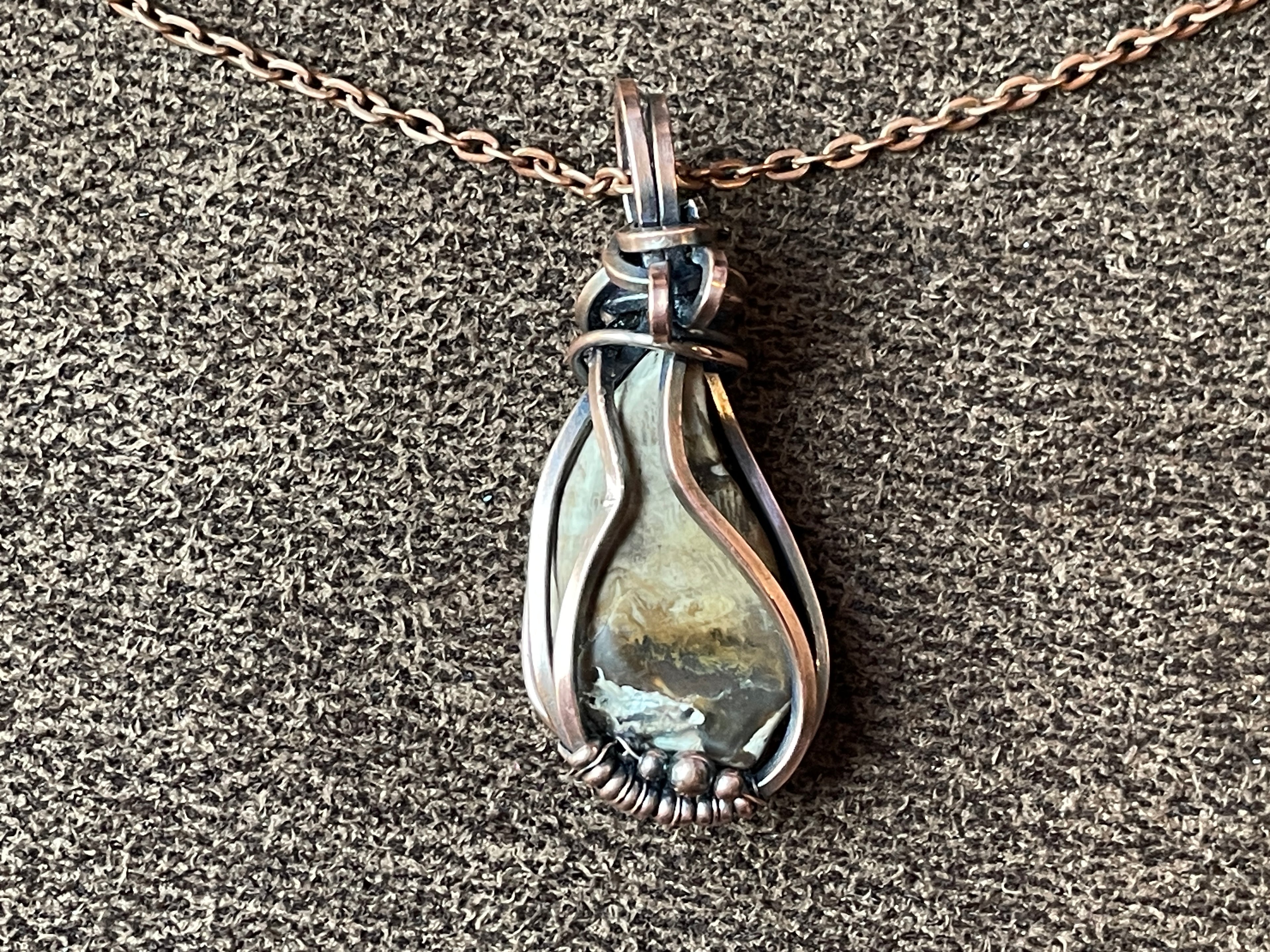 Tumbled Stone Wraps | Hand-Wrapped Copper Wire | Little Stone Raven