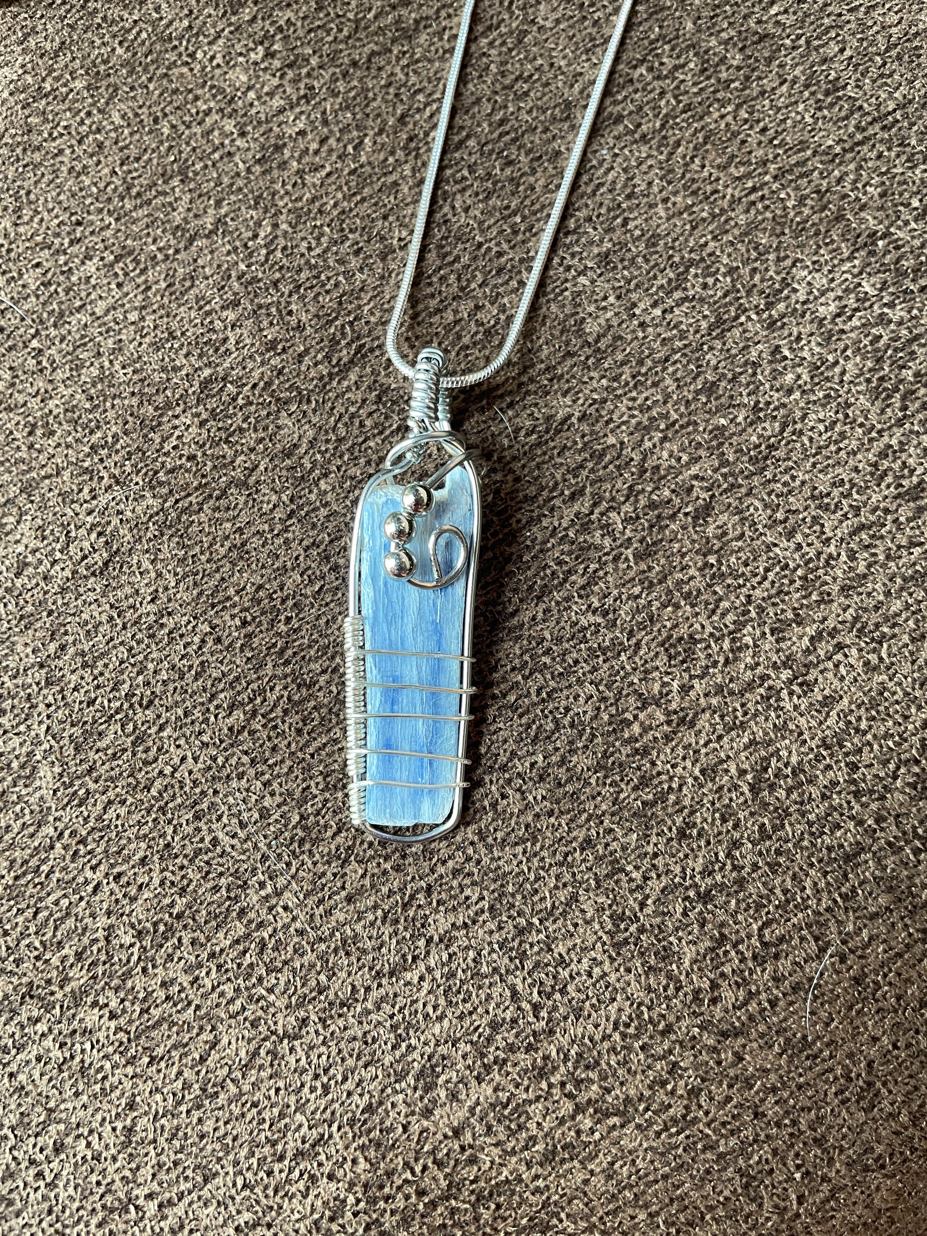 Rough Kyanite Wraps | Hand-Wrapped Steel Wire | Little Stone Raven