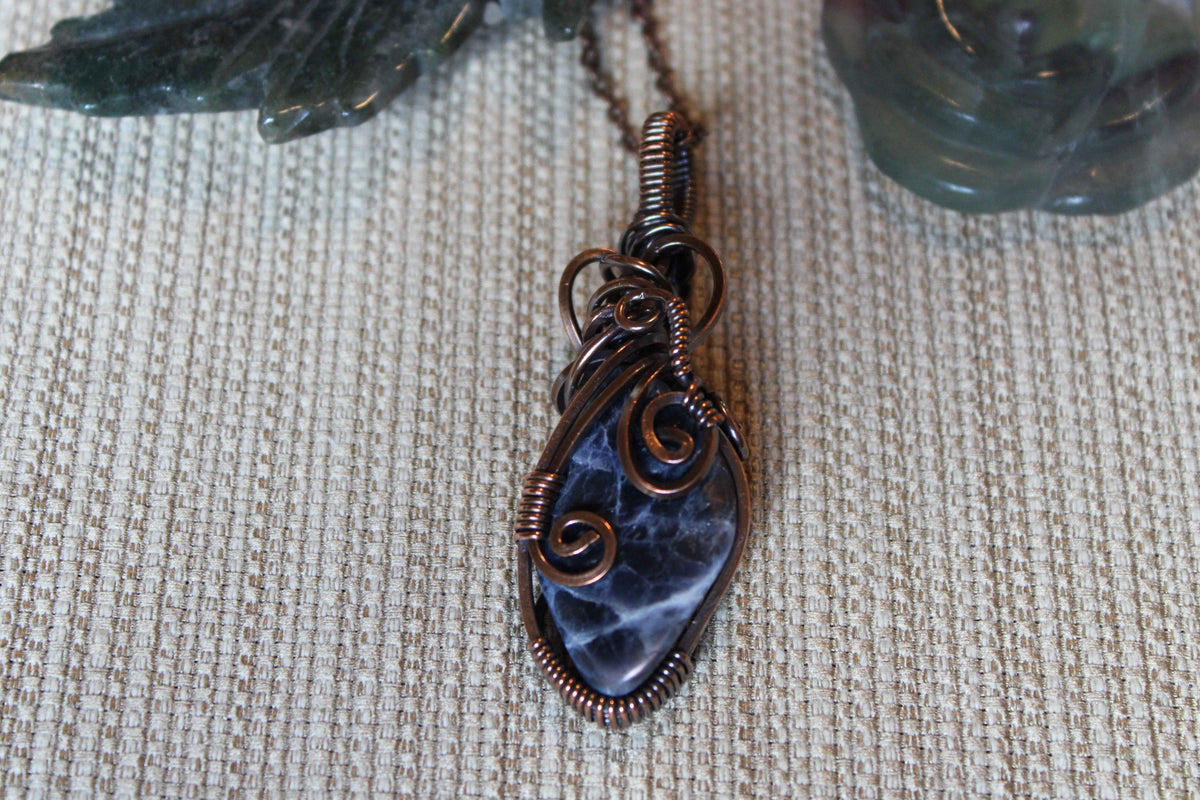 Sodalite Copper Necklace