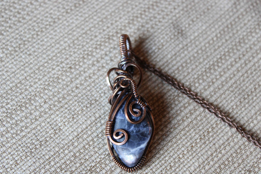 Sodalite Copper Necklace