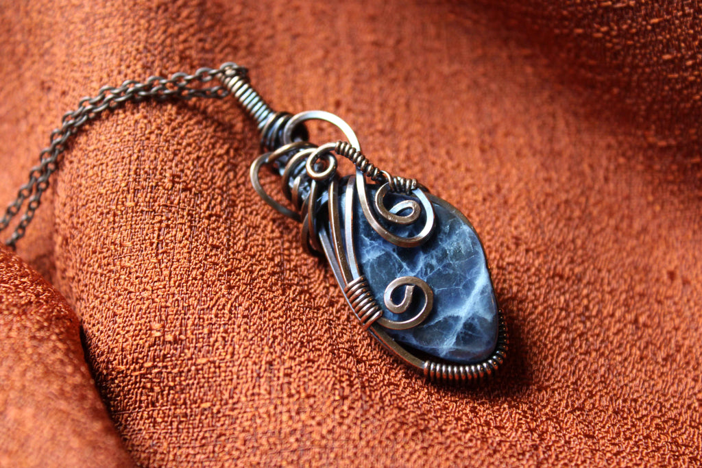 Sodalite Copper Necklace
