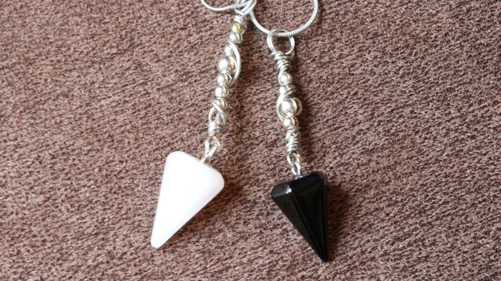 Pendulum Pendants | Hand-Wrapped Copper Wire | Little Stone Raven