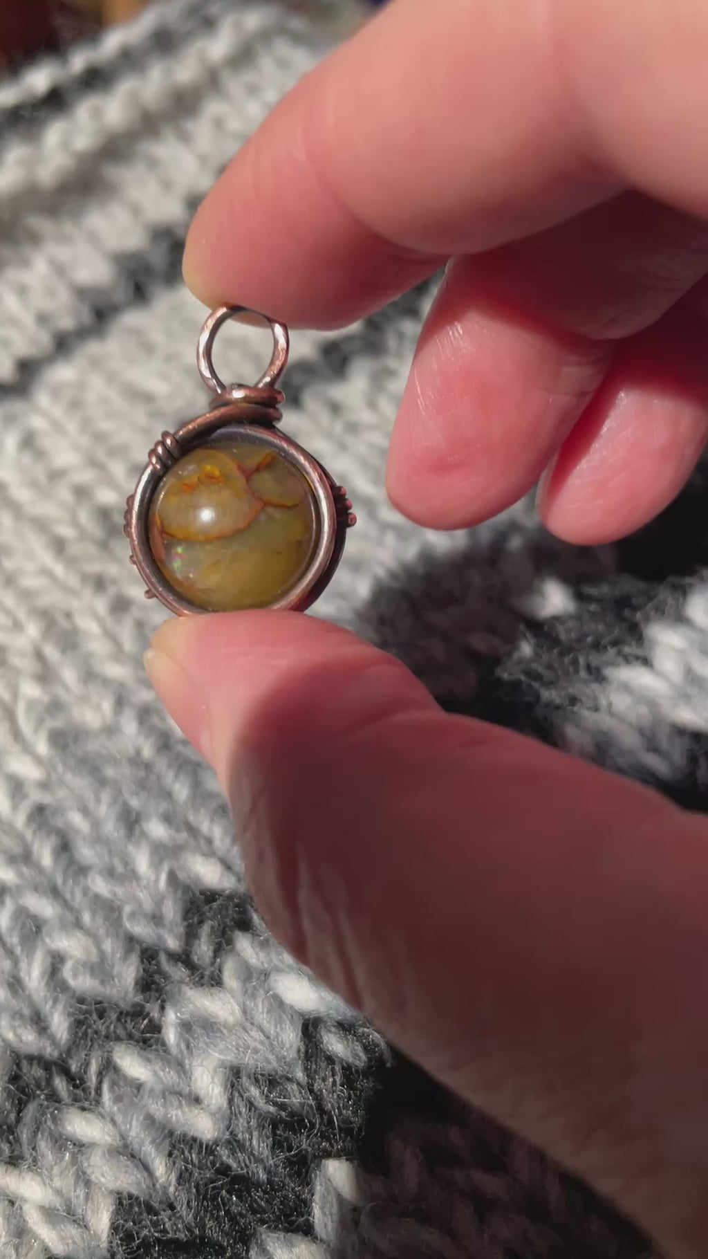 Pietersite Bead Pendants | Hand-Wrapped Copper Wire | Little Stone Raven